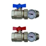 Vlinderkraan met volle doorlaat DN25 1" Binnendraad-Buitendraad Begetube (2st)